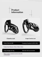 Pet Chastity Cage Dragon Lock ABS Resin Pet Toy Birdcage Design Anti-Escape Breathable Long-Term Use for Pet