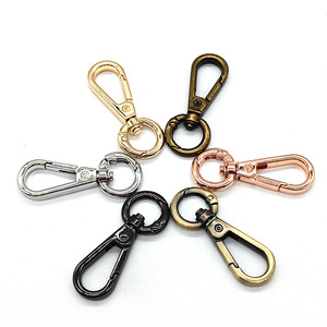 Llavero de Aleación de Zinc con Mosquetón, Gancho Metálico Ovalado, Anillo para Llaves, Accesorio de Ferretería, 52mm de Altura, 13mm de Diámetro Interior, Resistente al Desgaste - Product Image 1