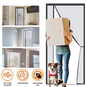 Puerta <span class=keywords><strong>de</strong></span> pantalla <span class=keywords><strong>de</strong></span> fibra <span class=keywords><strong>de</strong></span> vidrio magnética reversible mejorada, apertura lateral izquierda y derecha con cierre <span class=keywords><strong>de</strong></span> divisor <span class=keywords><strong>de</strong></span> habitación <span class=keywords><strong>de</strong></span> cortina <span class=keywords><strong>de</strong></span> malla autosellante - Product Image 2