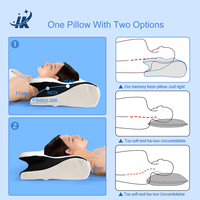 Oreiller ergonomique en mousse à mémoire de forme hypoallergénique en forme de U pour le camping, l'hôtellerie et les soins infirmiers, avec support tricoté pour la tête (OEM)