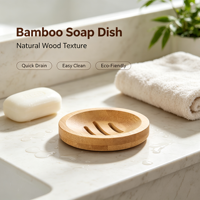 Porte-savon en bambou naturel écologique auto-drainant pour salle de bain, cuisine, hôtel, usage quotidien