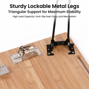 <span class=keywords><strong>Table</strong></span> de camping pliable en bambou durable à 4 sections, <span class=keywords><strong>table</strong></span> de pique-nique portable avec pieds en métal, légère, pour <span class=keywords><strong>6</strong></span> <span class=keywords><strong>personnes</strong></span> et plus, idéale pour le parc et le jardin - Product Image 5