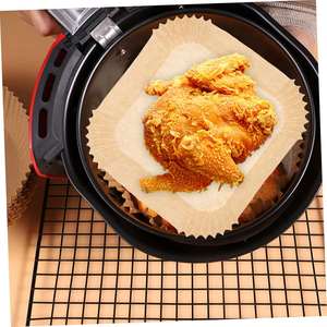 Air Fryer Disposable Paper Liners 100PCS Non-stick Oil-proof <b>Baking</b> Paper 16x4.5cm/20x4.5cm Dishwasher Safe Food Contact Safe - Product Image 4