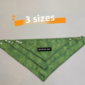Große Satin Cord Leinen Haustier Katze Hund Dreieck Schal Handgemachte Foto druck Internet Promi Labrador Speichel Handtuch Polyester