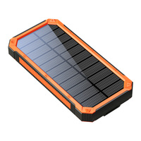 Produk Terlaris 2026 Pabrik Asli Kapasitas Besar 20000mAh 5V 2A USB Tipe C Tahan Air Powerbank Tenaga Surya Nirkabel Luar Ruangan
