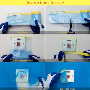 Nastro per Pittori Resistente ai Raggi UV, Pellicola Protettiva Pre-Applicata Impermeabile in Plastica per Verniciatura a Spruzzo - Product Image 5