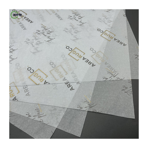 Moatain rose gold logo tissu paper white wrapping paper with gold and black for packaging