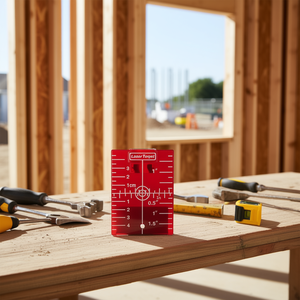 Herramienta de nivelación láser con objetivo rojo, rejilla de medición y base magnética para una alineación precisa en construcción y bricolaje - Product Image 3