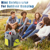 Sac isotherme portable électrique 25L pour sorties familiales, avec cordon d'alimentation CC 12V pour voiture
