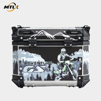 Boîte à bagages arrière pour moto 45L en aluminium, étanche, antivol, à dégagement rapide, pour scooter, cruiser, sport, ADV