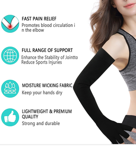 Manicotti a compressione per <span class=keywords><strong>braccia</strong></span> a punta aperta, traspiranti, unisex, a pressione graduata, per sollievo dal linfedema e uso multisport - Product Image 4