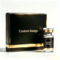 Boîte d'emballage personnalisée pour médicaments de style pharmacie, plateau blister, feuille d'or, 3ml 5ml 10ml, boîte de beauté médicale avec autocollants holographiques laser