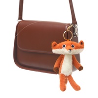 Porte-clés en peluche renard moelleux, personnage animal mignon et amusant, renard en peluche, animal de la forêt, rembourrage en coton PP, 11-30 cm