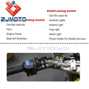 Cafe Racer <span class=keywords><strong>Vintage</strong></span> Retro Motorcycle Switch Turn Light Beam clacson pulsante 4 M-Button 7/8 "1" bar 22mm 25mm manubrio - Product Image 2