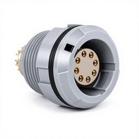 Connecteur circulaire push-pull BEXKOM série P, 8 broches, prise fixe, laiton plaqué or, boîtier PC, qualité médicale, faible coût