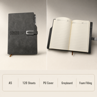 Coffret cadeau personnalisé carnet A5 et stylo, ensemble journal à couverture rigide en cuir PU pour l'image de marque d'entreprise