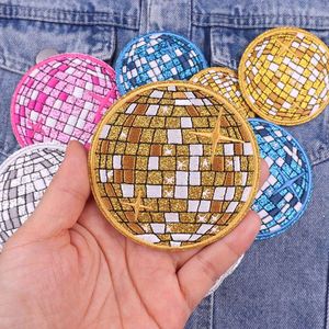 Patch brodé pour sac à dos - Décoration de sacs à paillettes, patch thermocollant pour vêtements, patch brodé boule disco personnalisé en gros - Product Image 4