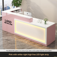 Comptoir de caisse de luxe moderne minimaliste pour magasin de vêtements Salon de beauté Restaurant Hôtel Réception en bois