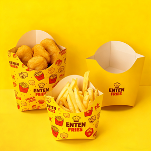 Logotipo personalizado de fábrica para llevar comida Snack Churros Fish and Chips caja de papel, embalaje personalizado para llevar cargado caja de patatas fritas - Product Image 4