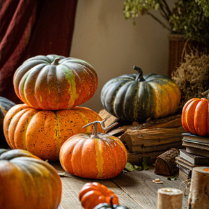 Décoration de citrouille artificielle multicolore pour Halloween, Thanksgiving, la récolte d'automne, la maison et la ferme - Product Image 1