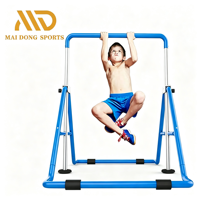 Palang Horizontal Senam Junior Lipat Portabel Alat Fitness Dalam Ruangan Tinggi Dapat Disesuaikan untuk Latihan Pull-Up di Rumah