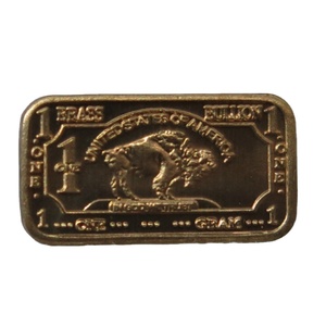 Huy Hiệu Đồng Xu Bằng Đồng Thau 1 Gram <span class=keywords><strong>999</strong></span> Thanh Trâu Tốt Tùy Chỉnh Bằng Kim Loại Đồng Thau - Product Image 1