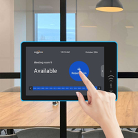 Tableta personalizada con luz LED de 10,1 pulgadas Android NFC con memoria de 2GB para montaje en pared, programador de sala de reuniones, reserva de nuevo producto con Poe