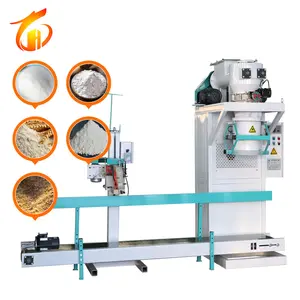 Semi Auto Packing Machines 25kg 50kg Fiber Wheat Flour Cement Bag Packing Packaging Machine Price