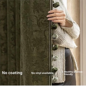 Nuevas cortinas opacas <span class=keywords><strong>de</strong></span> estilo francés <span class=keywords><strong>de</strong></span> mediados <span class=keywords><strong>de</strong></span> siglo Chenille Jacquard en relieve American Retro sala <span class=keywords><strong>de</strong></span> estar dormitorio <span class=keywords><strong>de</strong></span> gama alta al por mayor - Product Image 5