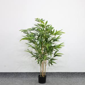 Pianta verde artificiale falso vaso di bambù grande decorazione per pavimento interno ricco di bambù Bonsai grande paesaggio di piante verdi - Product Image 3