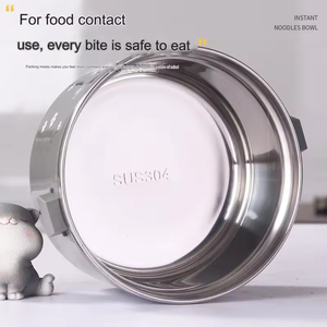 กล่องอาหารกลางวันสแตนเลส 304 ลายการ์ตูนหมีพร้อมแว่นตา แบบพกพา ใช้กับไมโครเวฟได้ สำหรับนักเรียนและคนทำงาน - Product Image 4