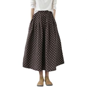 กระโปรงยีนส์ทรงเอไลน์ยาวแฟชั่นใหม่สำหรับผู้หญิง เอวยางยืด สไตล์วินเทจ ขาดๆ เหมาะสำหรับฤดูใบไม้ผลิและฤดูใบไม้ร่วง - Product Image 2