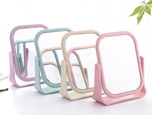 Miroir cosmétique carré en plastique de style salon personnel, de couleur mixte, pour la salle de bain, en gros - Product Image 2