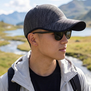 RongGuang Nuovo Arrivo Cappellino da Baseball Unisex Estivo alla Moda, Morbido, Traspirante, Pieghevole, Senza Cuciture, Tinta Unita, <span class=keywords><strong>Cappello</strong></span> Sportivo da Sole per Uomo e Donna - Product Image 4