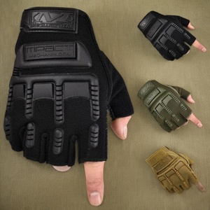 Gants de moto d'équitation de motocross résistants aux coupures demi-doigt de sécurité logo personnalisé vente en gros - Product Image 1