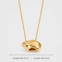 Collier pendentif irrégulier creux plaqué or, bijoux de mode en acier inoxydable, vente en gros, prêt à expédier