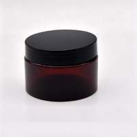 Kemasan Kosmetik 50ml hingga 120ml 200ml Botol PET Amber Hitam Transparan dengan Tutup Plastik untuk Krim, Krim Mata, dan Masker Wajah