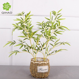 Hojas de Bambú Artificiales Qihao de 60 cm de Alto y 50 cm de Ancho, Planta Decorativa de Interior de Alta Simulación - Product Image 5