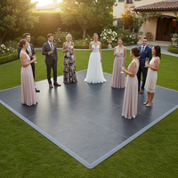Plancher de danse portable moderne en PVC personnalisable avec design antidérapant à emboîtement JIE KA DF1 465mm*465mm*18mm pour événements de mariage