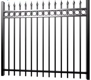 Panneau de clôture en fer forgé bon marché conception de clôture en fer de véranda clôture ornementale en aluminium et métal