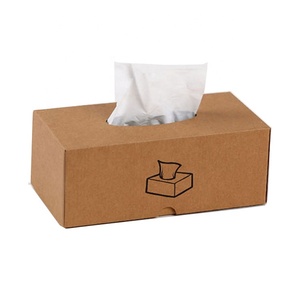 Pliant Boîte de Mouchoirs En Papier BRICOLAGE pour L'usage À La Maison Salle à manger Stockage Boîte <span class=keywords><strong>Kraft</strong></span> - Product Image 1