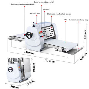 เครื่องตัดแผ่นแป้งแป้งและสายพานลำเลียง Lsp520 650 520มม. - Product Image 3