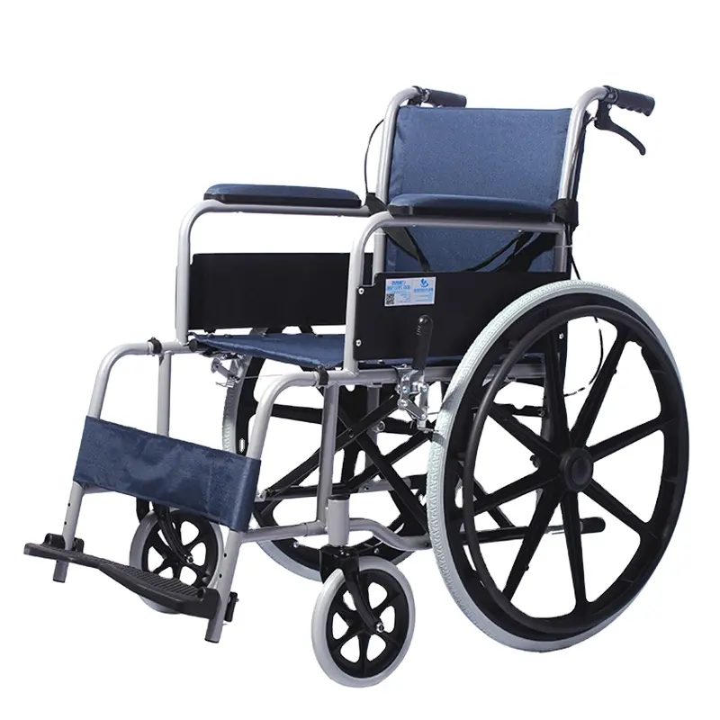 Cheap Price Folding Steel Wheelchair/Lightweight Steel WheelchairとMag-スタイルWheels