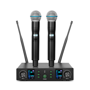 Micrófono Inalámbrico UHF DX11 Profesional para Karaoke, Micrófono Cardioide de Metal para Actuaciones en Escenario - Product Image 1