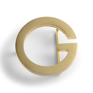 Wholesale Gold Plated <b>Letter</b> Custom Die Casting Blanks Quick Release <b>Brass</b> Belt Buckle - Product Image 6