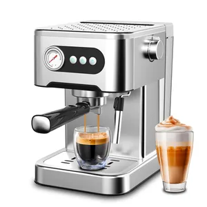 En iyi 5 in 1 öğütülmüş kahve kapsül POD süt köpürtücü sıcak su kahve makinesi Espresso makinesi ev için