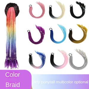 Vente en gros usine – Tresses synthétiques à trois brins en fibre haute température pour femmes, dreadlocks africaines multicolores - Product Image 3