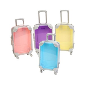 Mini valise de voyage créative en plastique Boîte à bonbons Nouveauté Valise de poupée Mini valise à bagages Boîte-cadeau pour poupée Fête de mariage - Product Image 1