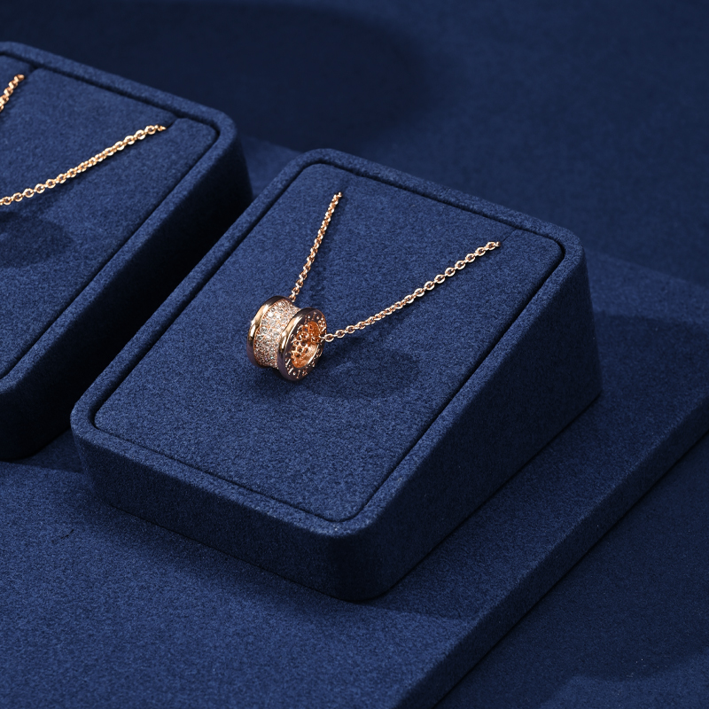 navy blue jewelry display