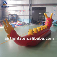 Bateau à eau 6 places de haute qualité bateau banane dragon gonflable remorquable en gros pour entreprise de location